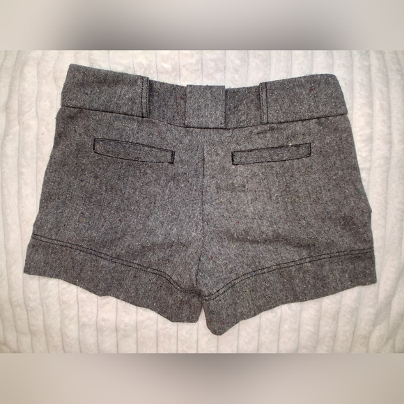 High Waist Gray Textured Shorts - Picture 8 of 8